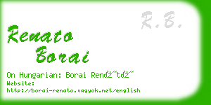 renato borai business card